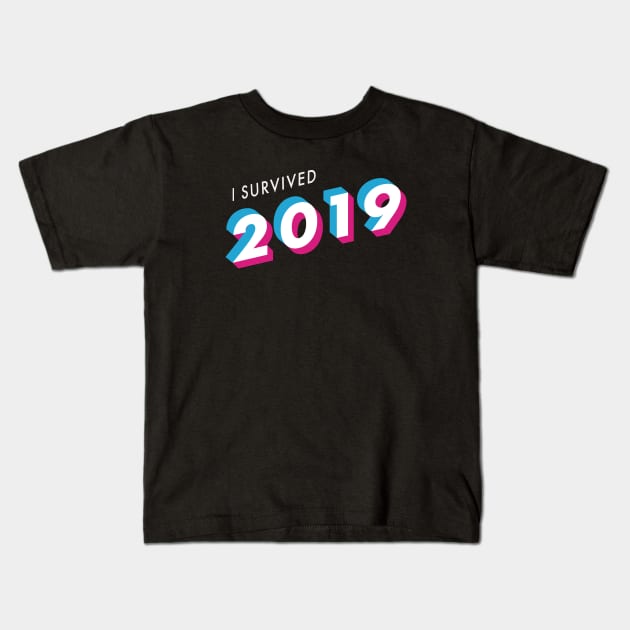 I SURVIVED 2019 Kids T-Shirt by yayo99